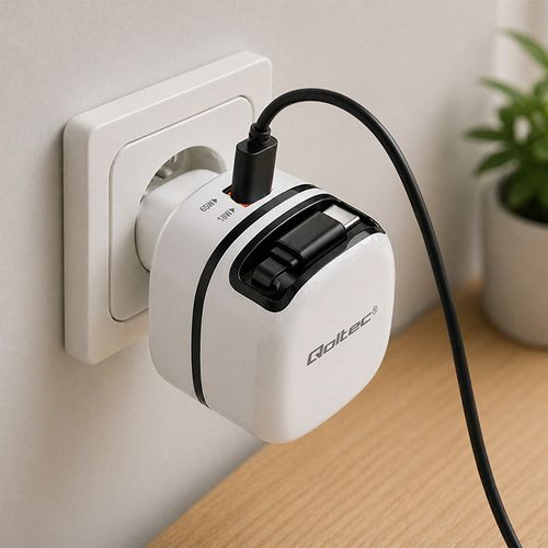 Qoltec Ładowarka GaN 65W USB-C PD/PPS na Arena.pl