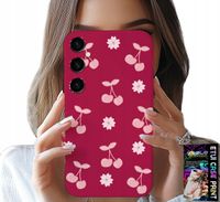 ETUI DO SAMSUNG GALAXY S23 FE - WISIENKI, WIŚNIE NA BORDOWYM TLE + FOLIA