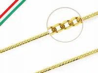 Złoty łańcuszek 585 SPLOT PANCERKA 50 CM 1,65g modny splot na prezent 14k