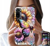 ETUI DO XIAOMI NOTE 10 / 10S - SŁONECZNIK Z MOTYLKIEM, OBUDOWA + FOLIA