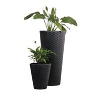 2x Doniczka okragła pleciona Slim DPMT300 + DBMT300 + wkłady