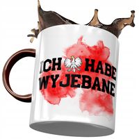 Kubek Bordowy Śmieszny Ich Habe Wyj*Bane Z Nadrukiem Ze Zdjęciem