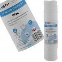 10x FILTR DO WODY WKŁAD filtrujący 10" SZNURKOWY 20 MIKRON PP20M. USTM