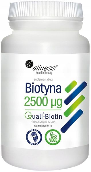 Aliness BIOTYNA SKÓRA WŁOSY 120tab Glukoza Mocne paznokcie Gęste włosy zdjęcie 1