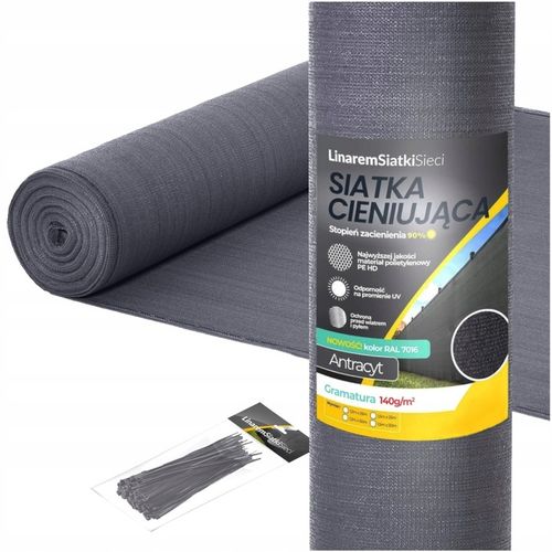 SIATKA CIENIUJĄCA 1,5x25m MASKUJĄCA 90% OSŁONA MATA NA OGRODZENIE PŁOT na Arena.pl