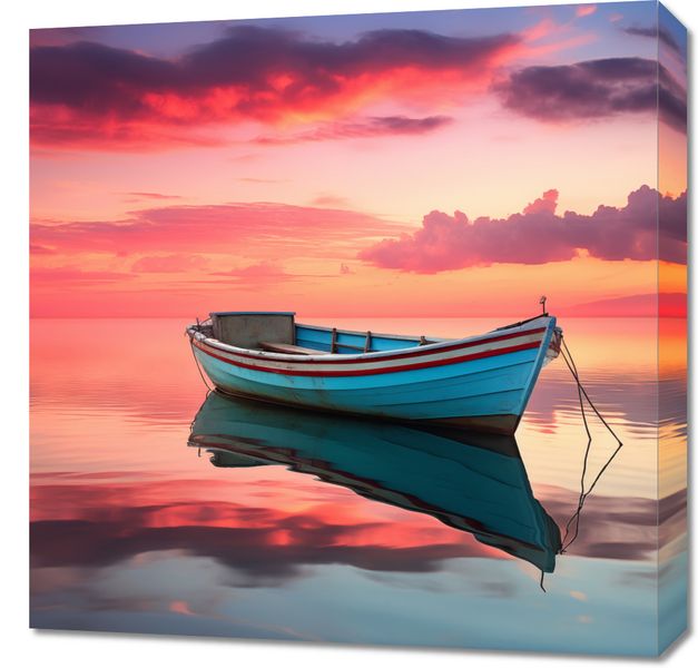 Obraz 60x60cm Spokój przed Połowem zdjęcie 1