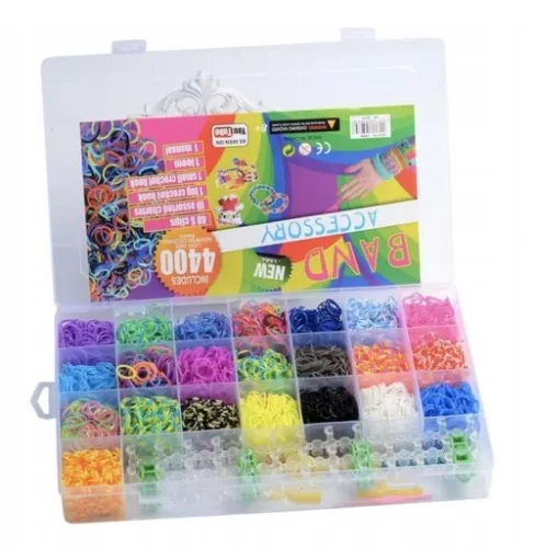 Gumki do robienia BRANSOLETEK DUŻU zestaw 4400+el XXL PREZENT na Arena.pl
