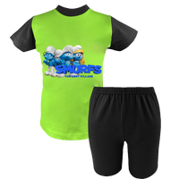 Krótka Piżama dziecięca Smerfy - Smurfs - Nowa Przygoda