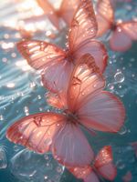 Plakat 60x80cm Świetliste Motyle