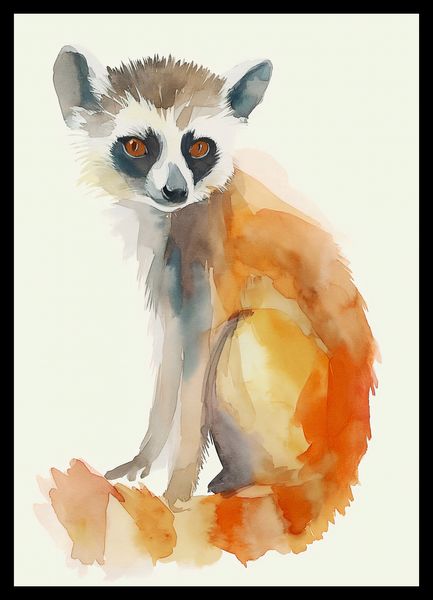 Plakat 29,7x42cm Lemurek zdjęcie 2