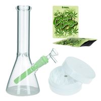 daily kit - bongo 21 cm + grinder + woreczki g-rollz