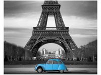 40X50CM BŁĘKITNE AUTKO OBRAZ