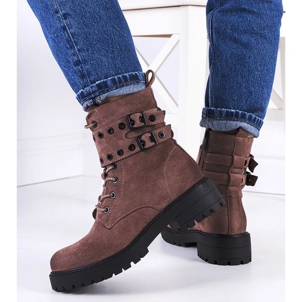 Brązowe traperki r.39 zdjęcie 3