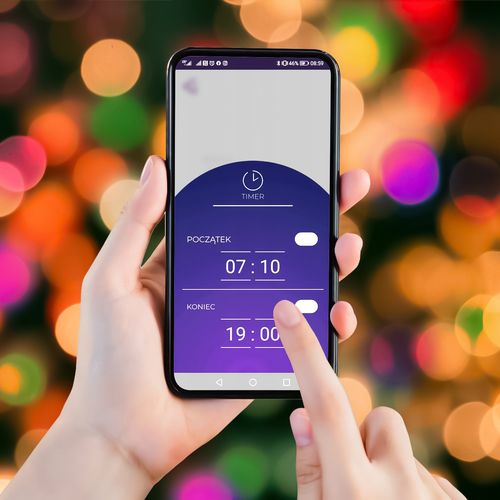 kurtyna led całoroczna sterowana aplikacją dekoracja świetlna 400 girlanda na Arena.pl