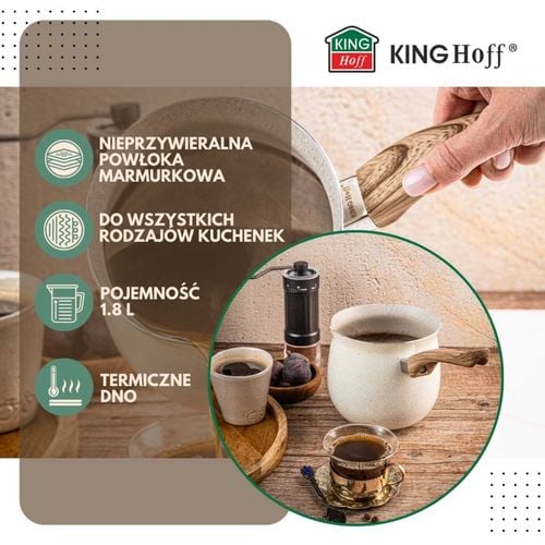 tygielek marmurkowy do kawy po turecku 1,8l kinghoff kh-1982 indukcja na Arena.pl