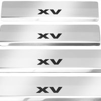 Listwa progowa SUBARU XV MK2 Stal nierdzewna 304 połysk z czarnymi literami