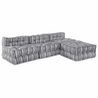Modułowa sofa 4 pcs Szary Print tkanina