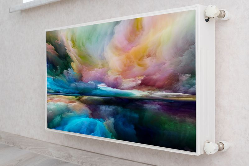 MASKOWNICA Magnetyczna Kaloryfera Chmury Abstrakcja 110cm x 60cm zdjęcie 4