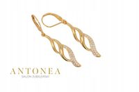 Kolczyki srebrne pozłacane próba 925 srebro