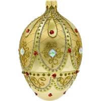 Bombka choinkowa szklana: Ekskluzywne jajo Faberge: złote