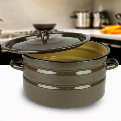 GARNEK EMALIOWANY POWDILAK 14 L Z POKRYWKĄ DO GOTOWANIA POTRAW PRZETWORÓW na Arena.pl