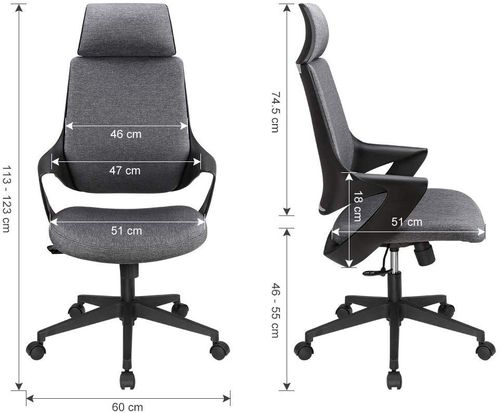 Fotel Biurowy z Wysokim Oparciem i Zagłówkiem Techly105759 na Arena.pl