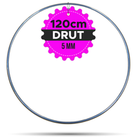 Obręcz SREBRNA 120 cm, 5 mm - Metalowa Obręcz do Łapacza Snów