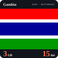 Karta eSIM Internet Gambia 3 GB na 15 dni - bez rejestracji