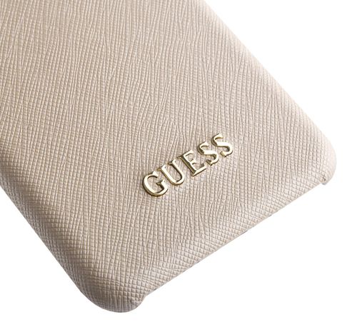 GUESS SAFFIANO HARD CASE iPhone 7/8 Plus - BEIGE na Arena.pl