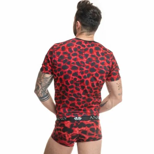 anais men savage t-shirt s czerwona mikrofibra animal print na Arena.pl