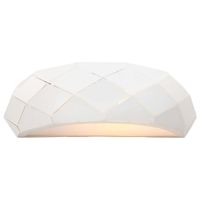 Kinkiet LAMPA ścienna REUS LP-8069/1W WH Light Prestige geometryczna OPRAWA półokrągła przyścienna biała