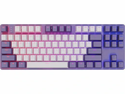Klawiatura DARK PROJECT KD87A Fioletowo-biały zdjęcie 1