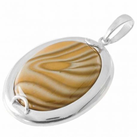 SREBRNY WISIOREK OWAL PIASEK PUSTYNI ONYKS KRZEMIEŃ PRÓBA SREBRA 925 zdjęcie 4