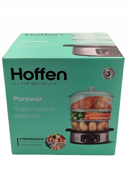 Hoffen Parowar TS-9688-2 8,5 l czarny 900 W zdjęcie 1
