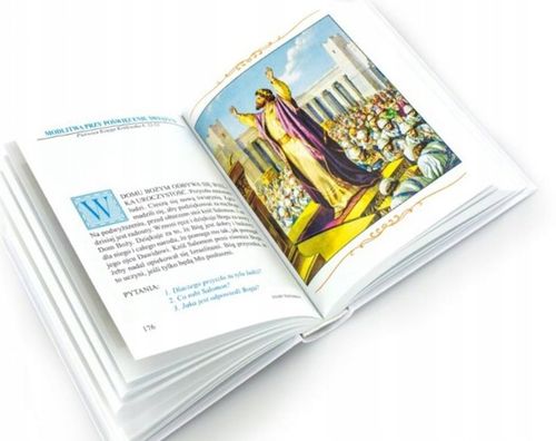 BIBLIA NA PREZENT BIBLIA na CHRZEST KOMUNIĘ PISMO ŚWIĘTE GRAWER IMIĘ biała na Arena.pl