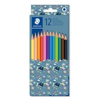kredki sześciokątne 12 kolorów wzorki pattern staedtler