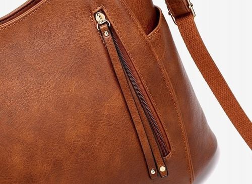 Torebka Duża BRĄZOWA Damska Pojemna Do pracy A4 Torba na Arena.pl