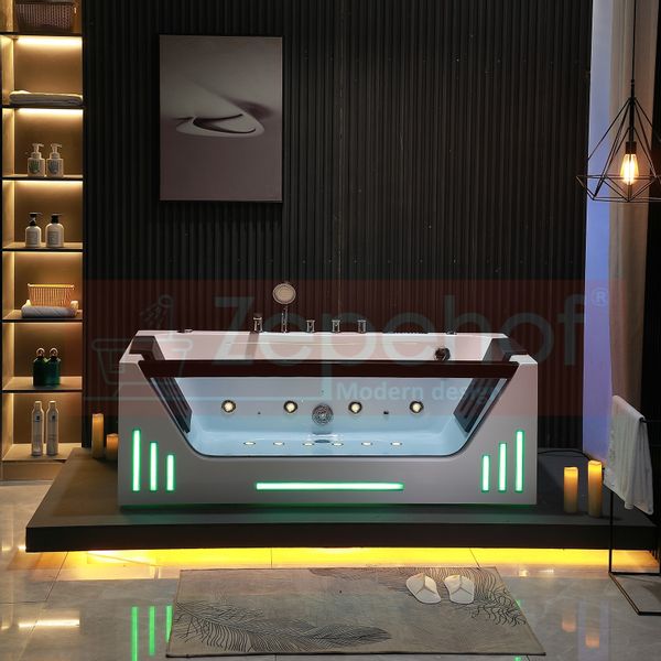 Wanna z hydromasażem EBX-7066 white prostokątna 170cmx78cmx61cm Wodosp zdjęcie 39