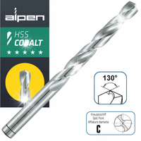 Alpen wiertło kobaltowe do metalu, stali nierdzewnej fi 16 mm HSS-Co Cobalt