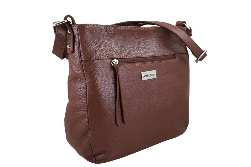 Torebka codzienna skórzana damska - Brązowa zdjęcie 4