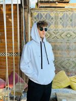 Bluza męska bawełniana kangurka biała Nelson Rozmiar - L