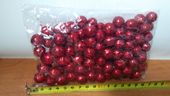 kulki brokat 100szt. białe/czerwone | gmg96307-100