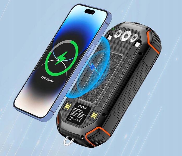 POWERBANK ŁADOWARKA SOLARNY 20000mAh 5xUSB LATARKA KARABIŃCZYK QI Acelufly zdjęcie 4