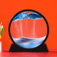 3D Ruchomy Piasek Obraz Okrągłe Szkło Głębokie – 7 inch