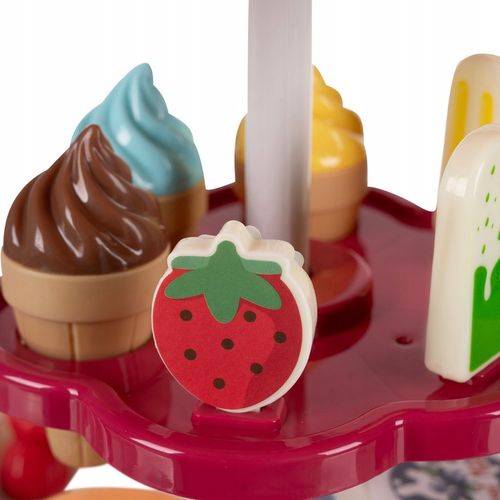 Cukiernia Lodziarnia Sklep Wózek na Kółkach Dźwięk Lody Zestaw + Akcesoria na Arena.pl