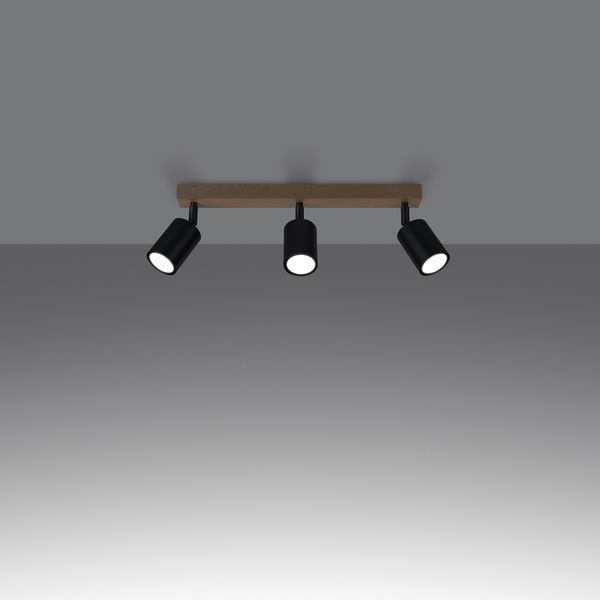 Plafon VERDO 3L czarny zdjęcie 3