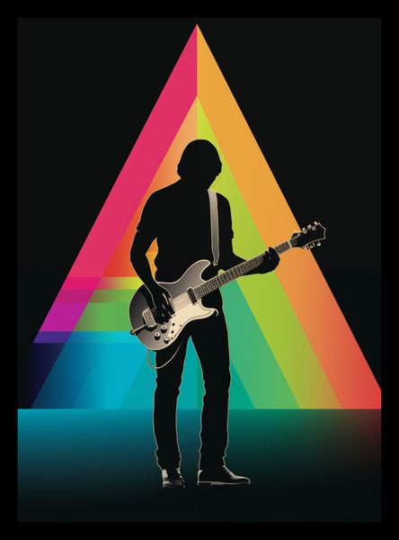 Plakat 20,5x28,4cm Pryzmat przez Gitarę zdjęcie 2