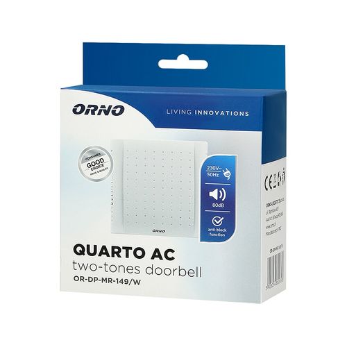 dzwonek gong dwutonowy 230v quatro ac czarny - on-mr-149/b na Arena.pl