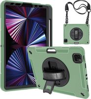 Etui do iPad Pro 3/2/1 11" z Podstawką i Paskiem na Ramię Zielony