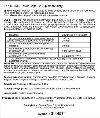 kapsułki exxtreme power hot dla mężczyzn na Arena.pl
